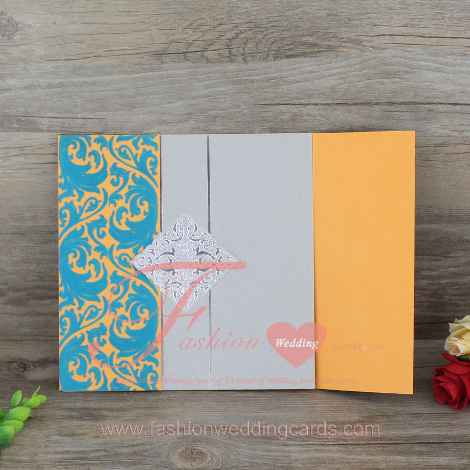 Simple and Elegant Flocked Wedding Invitations Online